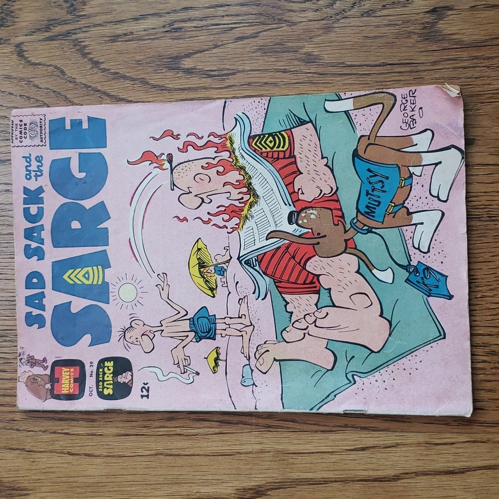 Vintage 60s Sad Sack And The Sarge Vol. 1 No. 39 Harvey Comics Comic Book